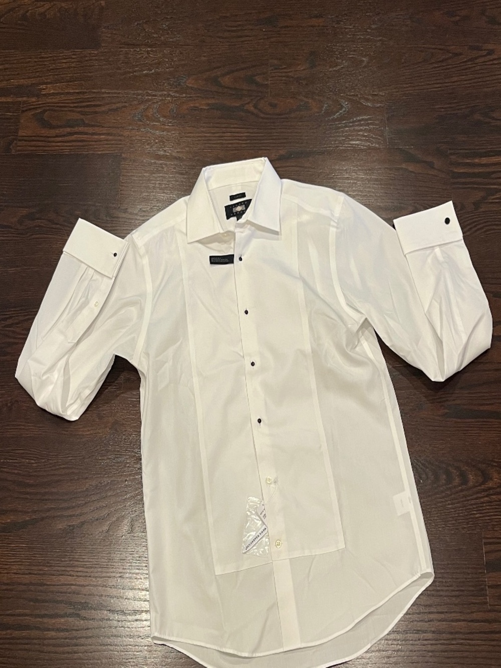 NEW Joseph Abboud Men’s White Slim Fit French Cuff Tuxedo Shirt 16 1/2